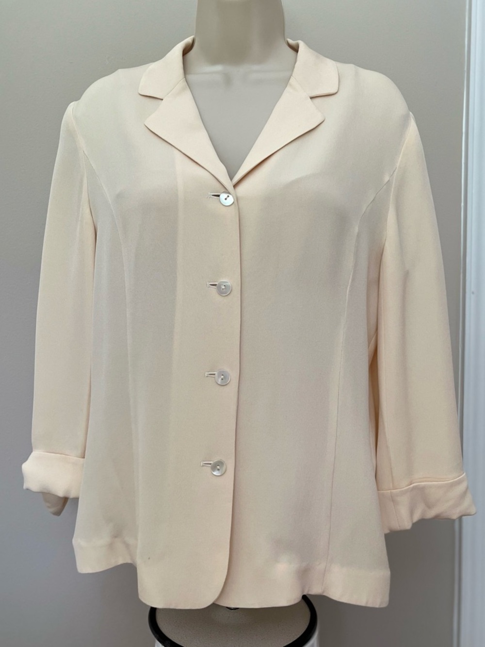Talbot’s Pure Silk Off-White button up blouse
